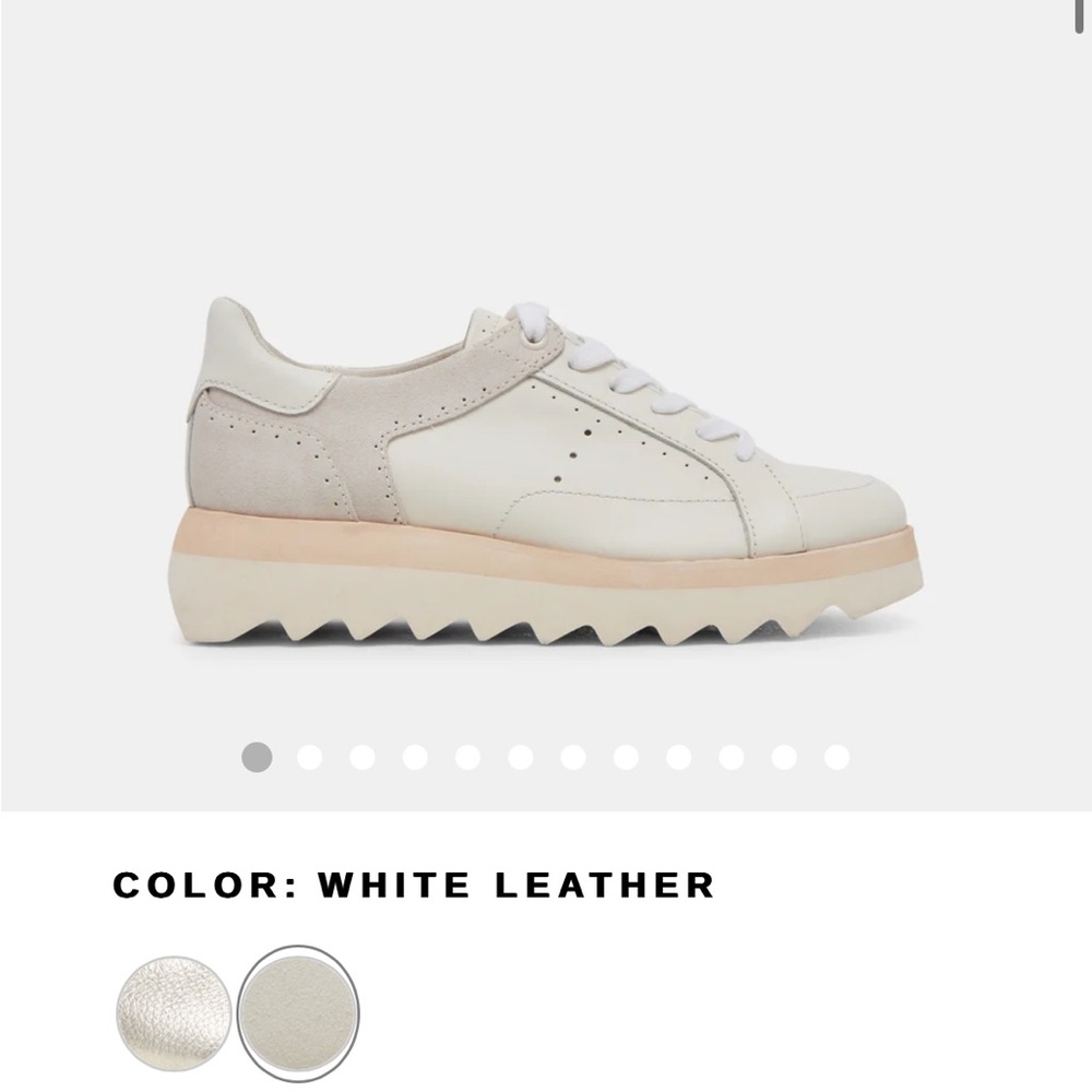 White Leather Dolce Vita Women's Sneakers